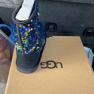 Sparkly uggs kids classic 11 stellar sequin